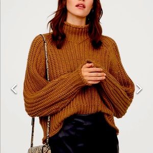 BLACK H&M Ribbed Turtleneck Sweater - M
